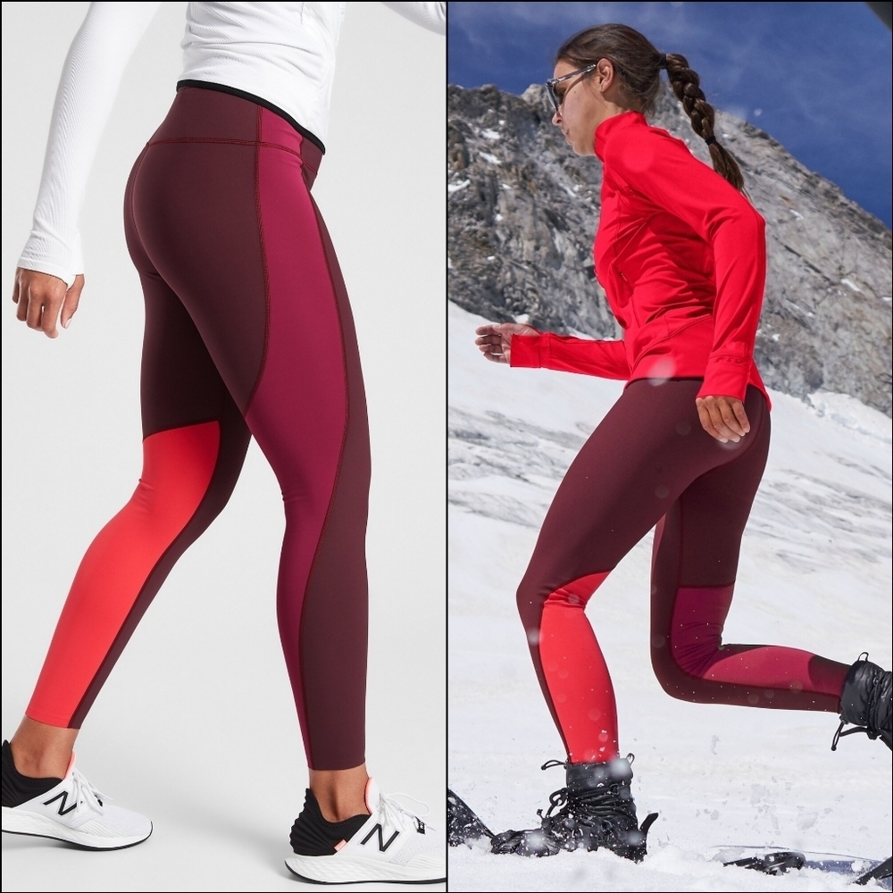 Athleta Asymmetrical Colorblock Tights